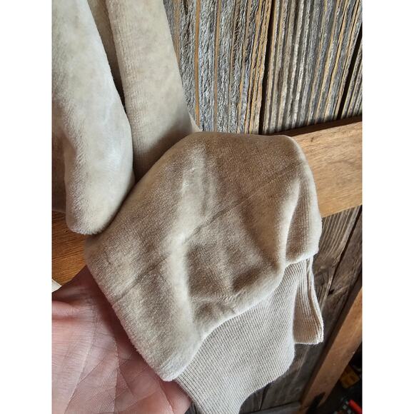 Suzie kondi samos sweater In velour wheat XS lounge slub Raglan NWOT (flaw) - Picture 5 of 7